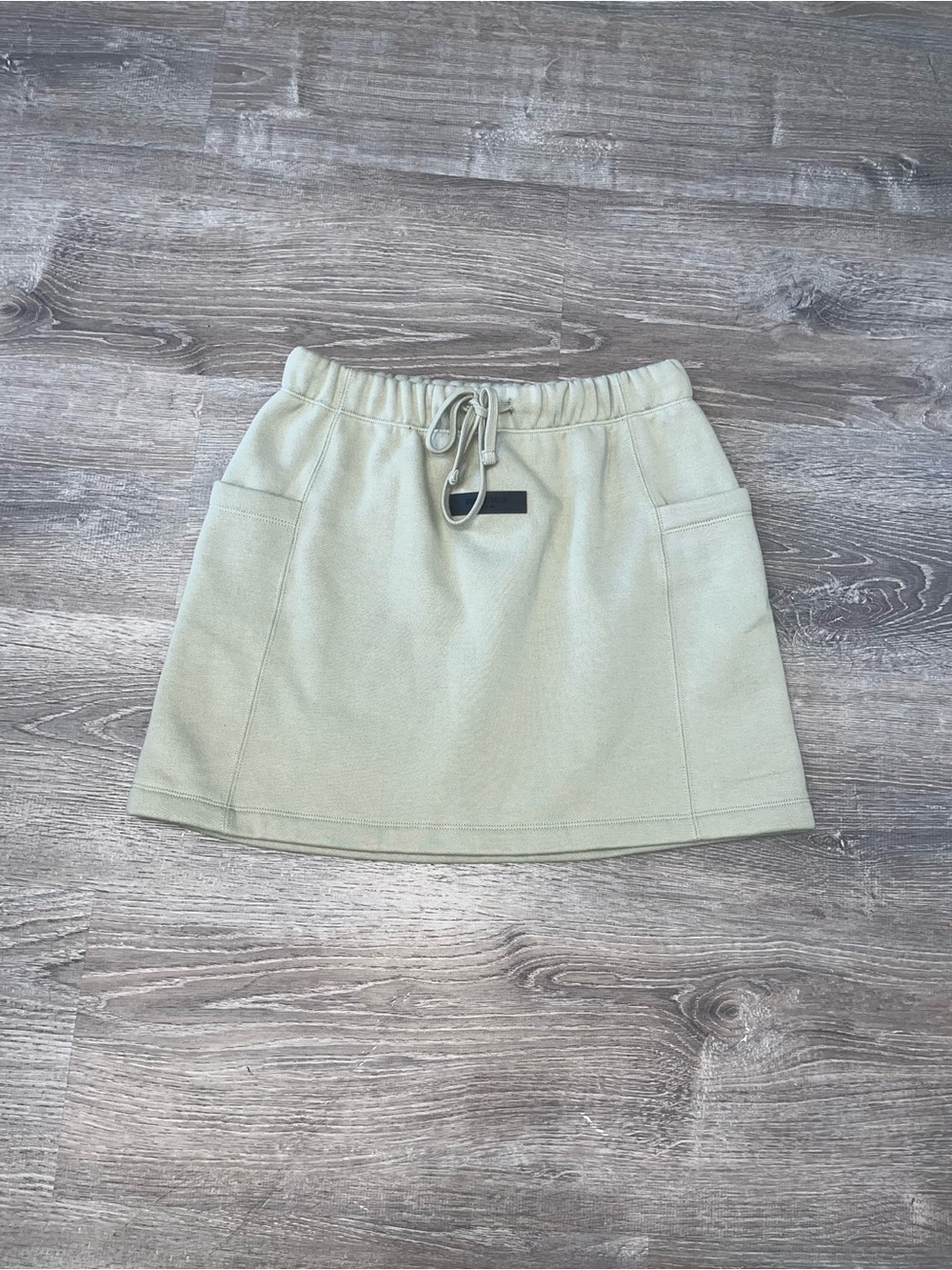 Fear of God Light Sage Drawstring Mini Skirt